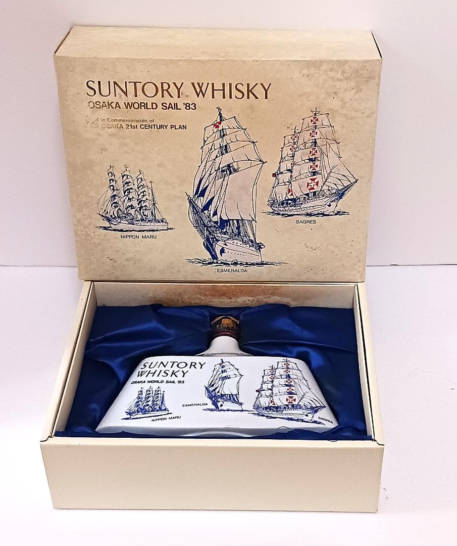 未開栓 記念ボトル 大阪世界帆船 1983 サントリー ウイスキー特級 古酒