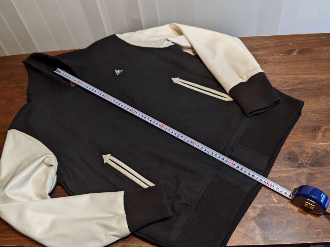 ルコック　ゴルフ　スタジャン　フェイクレザー　　中綿　毛　ジャケット　　デサント