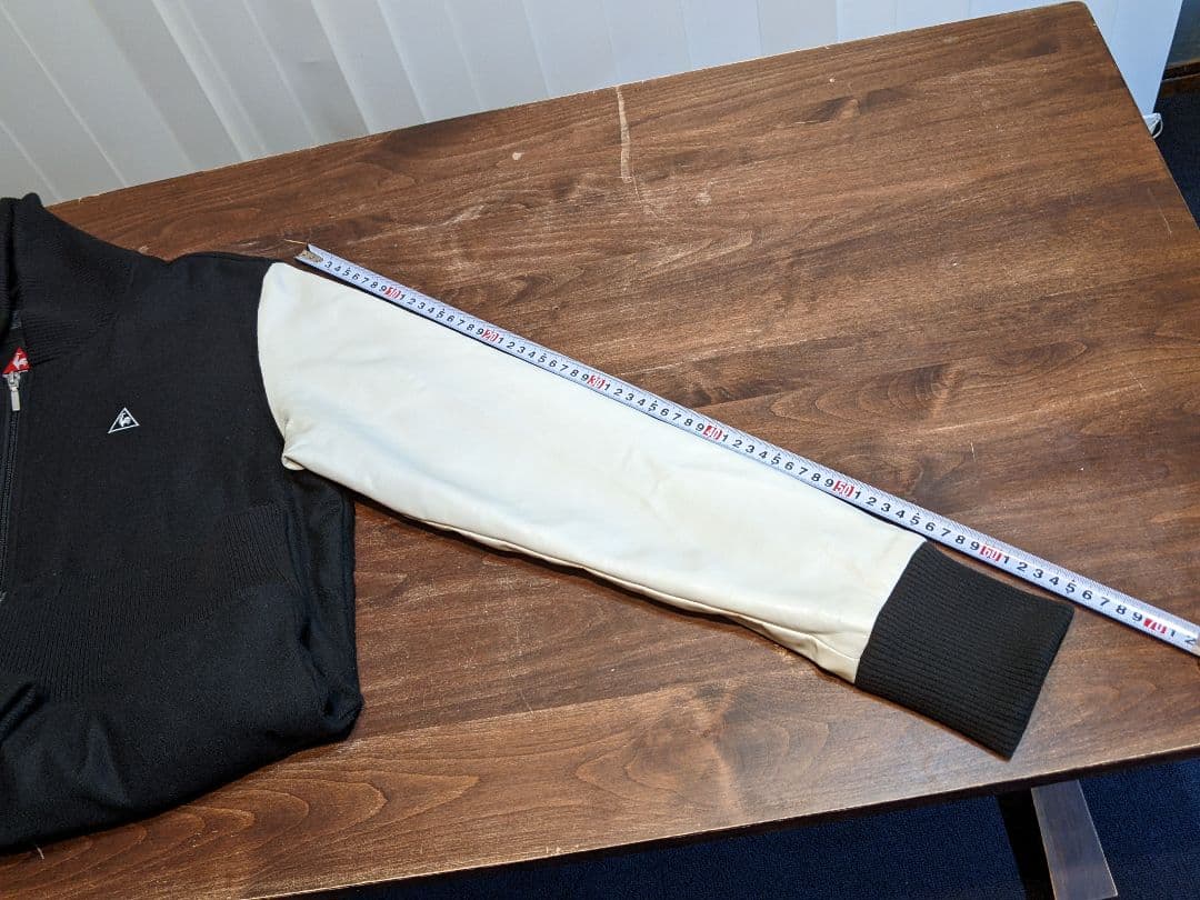 ルコック　ゴルフ　スタジャン　フェイクレザー　　中綿　毛　ジャケット　　デサント