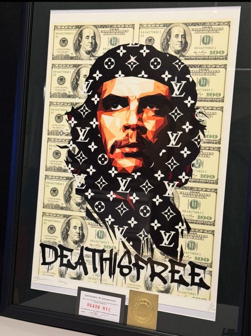 世界限定100枚 DEATH NYC チェゲバラ アートポスター　額縁入り