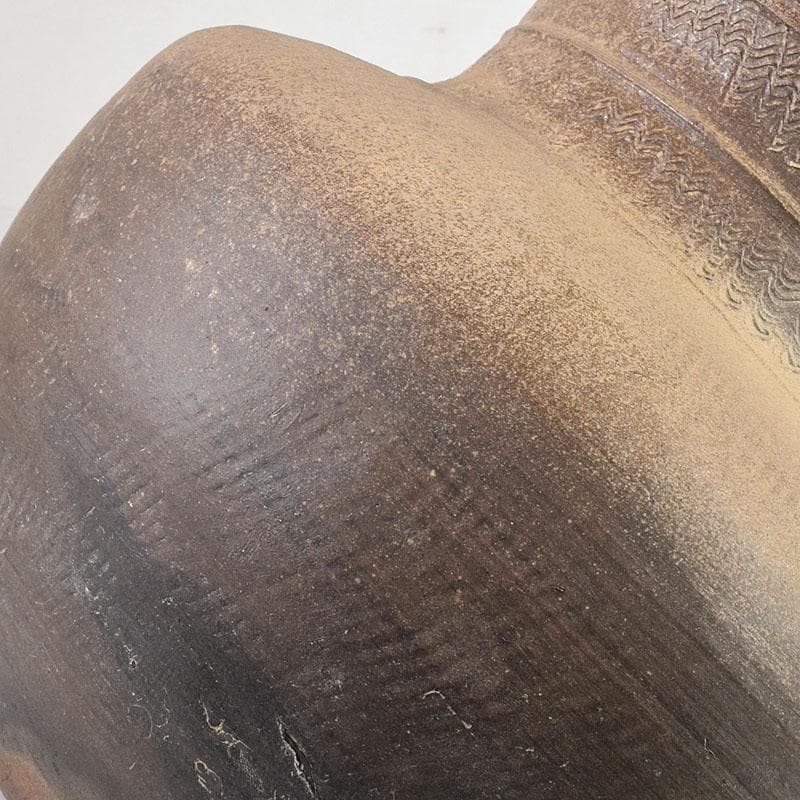 朝鮮美術　須恵器　新羅土器　壺　壺敷・時代箱付　V　R8018C