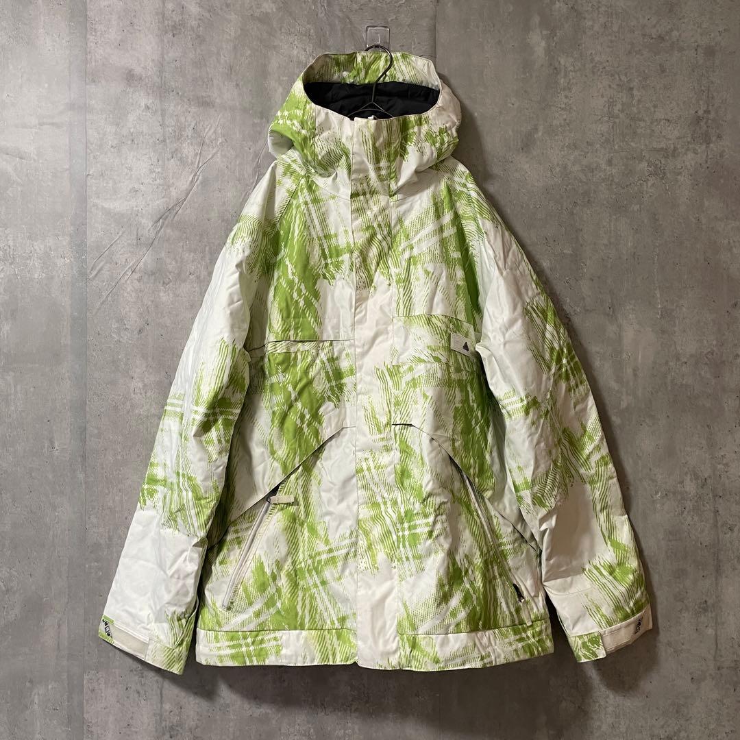 BURTONバートンスノーボードウェアスキーウエアジャケット上白ホワイト黄緑希少
