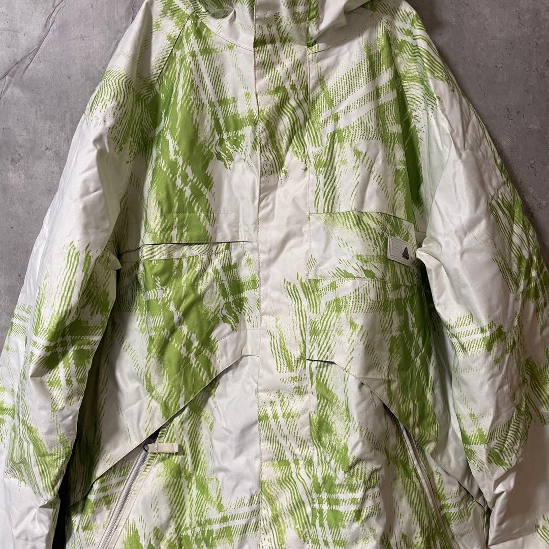 BURTONバートンスノーボードウェアスキーウエアジャケット上白ホワイト黄緑希少