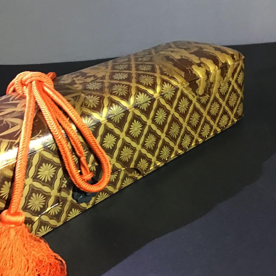 金蒔絵　松竹梅　文庫　江戸時代. Z3