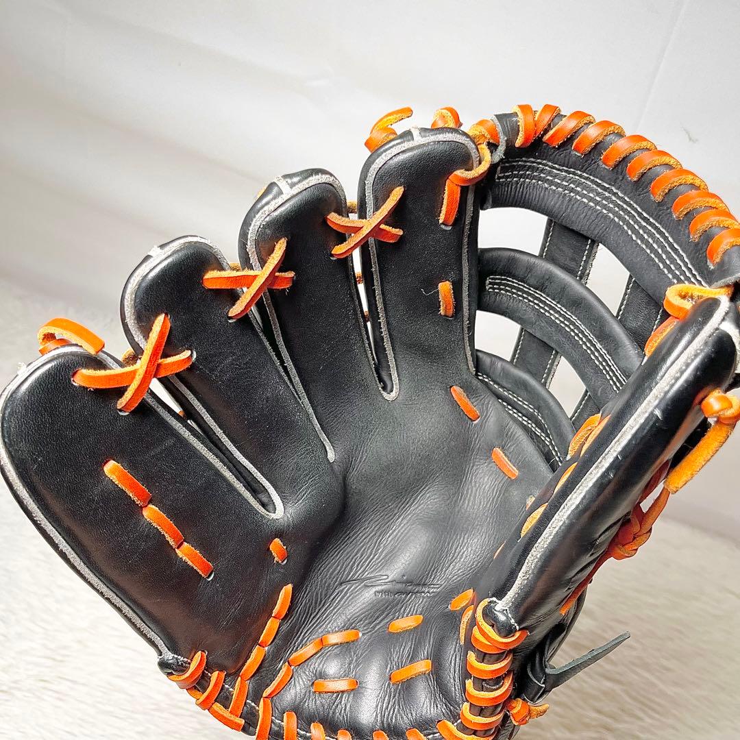Ip Select×ONYONE 軟式グローブ 外野手用 左投げ 黒×オレンジ
