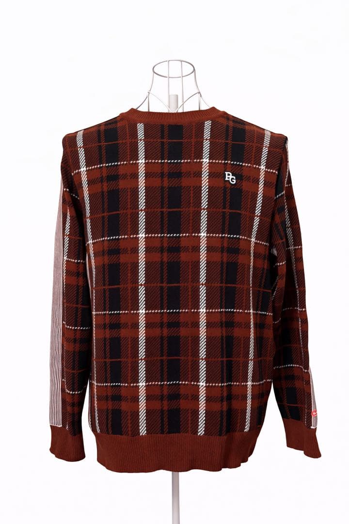 PEARLY GATES PGロゴ チェックセーター