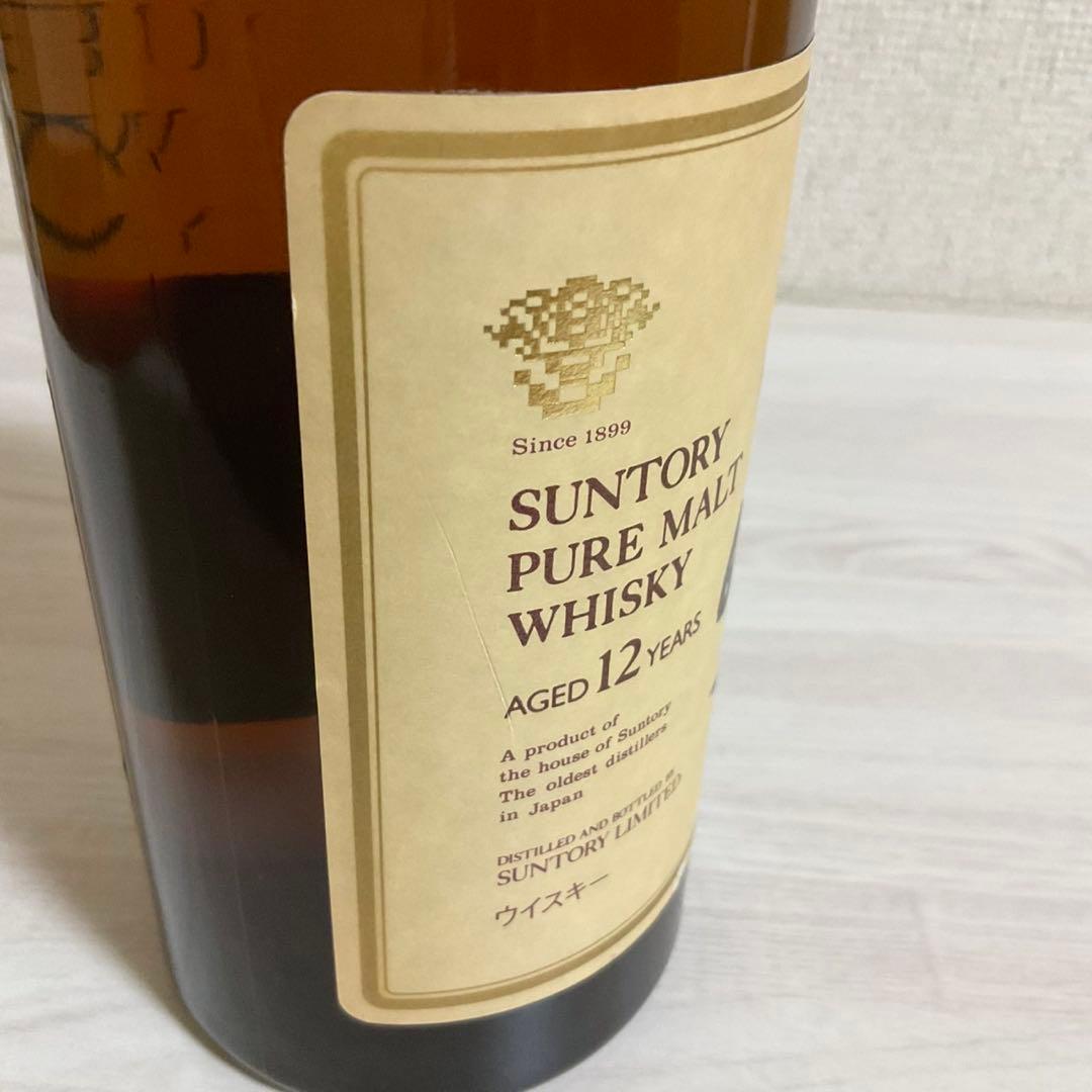 山崎 12年 ピュアモルト サントリー ウイスキー 旧ラベル 旧ボトル 華ラベル