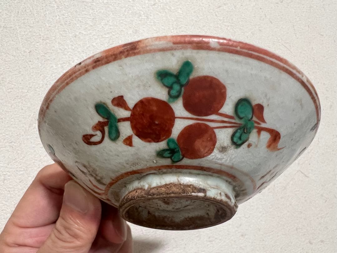 明時代 中国 呉須赤絵 小皿 花紋 懐石 茶道 茶道具 骨董 古美術