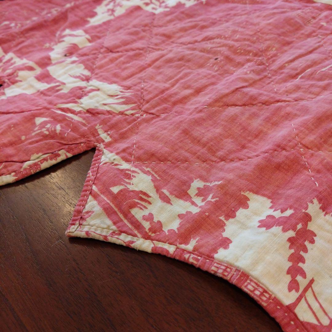 フランス　19世紀　アンティーク　コットン　トワルドジュイ