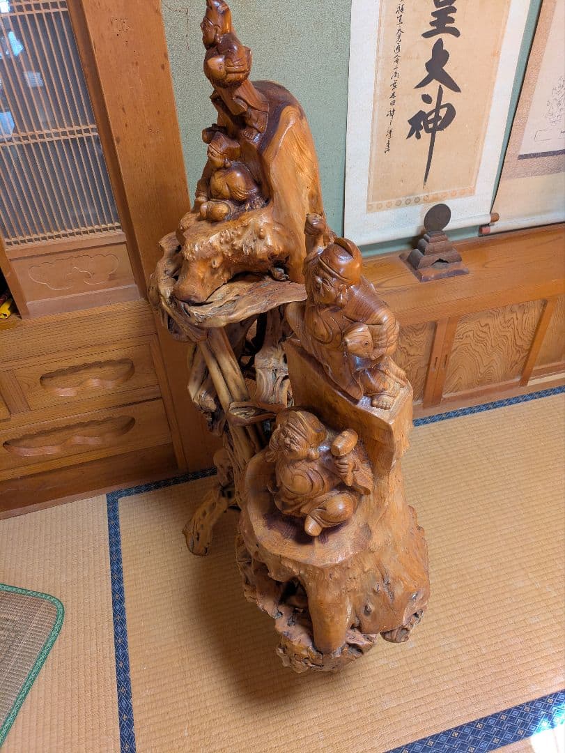 木製彫刻 神像 伝統工芸品