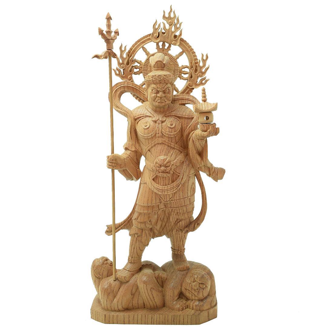 欅　毘沙門天　30ｃｍ #068