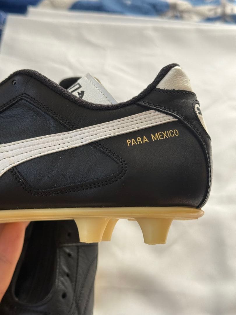 お*や様 PUMA P353SP ブラックサッカーシューズ 24.5cm