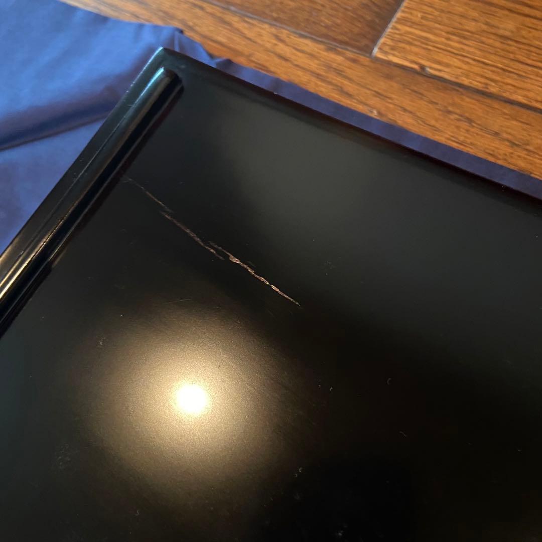 輪島塗　五段重箱　定紋重箱　蒔絵唐草　点彫り沈金　共箱付