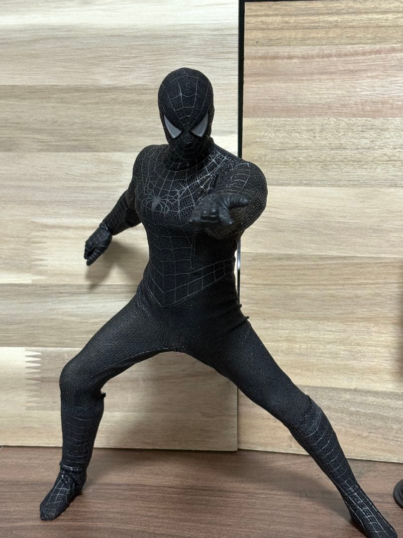カスタム品　ホットトイズ　スパイダーマン　ブラックスーツ　フィギュア　サムライミ