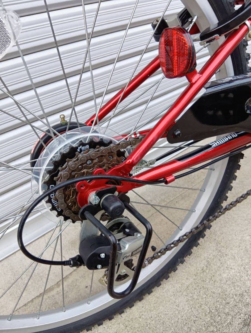 自転車　マウンテンバイク　赤　レッド　24インチ　男の子　→引取り限定(岐阜県)