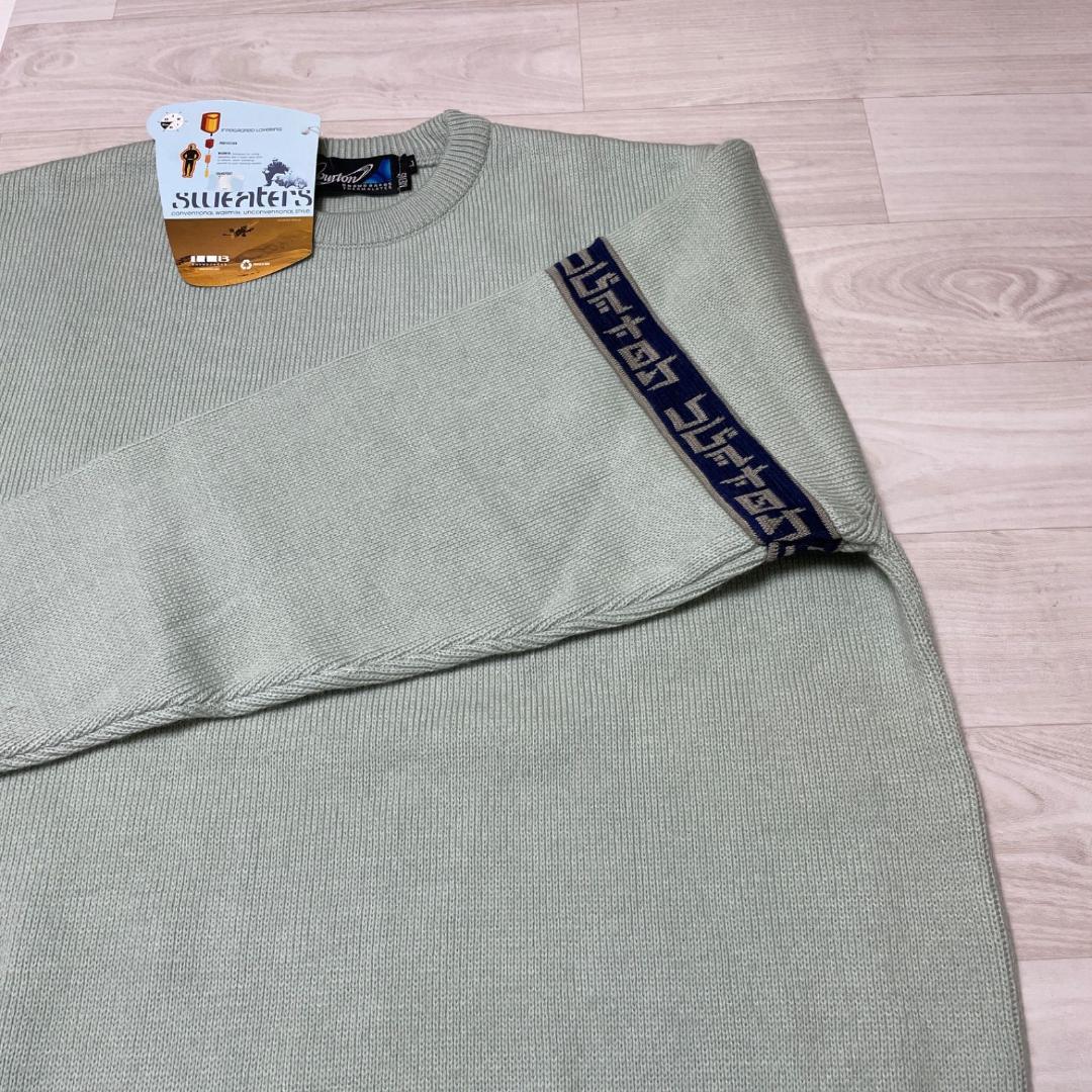 未使用 Burton バートン ミントグリーン ウール混 セーター スノーボード