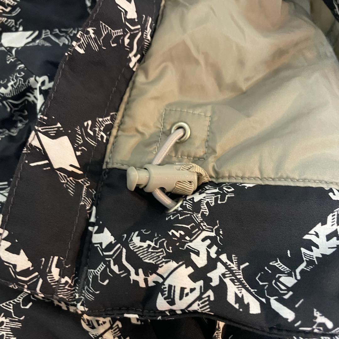 Burtonバートンスキーウェアスノーボードジャケットパーカー黒ブラック総柄希少