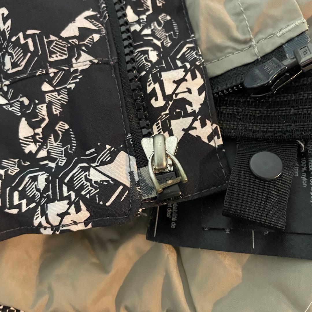 Burtonバートンスキーウェアスノーボードジャケットパーカー黒ブラック総柄希少