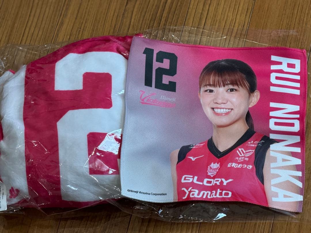 い*し様 非売品　野中瑠衣 ハンドタオル　フード付ブランケット　 ヴィクトリーナ
