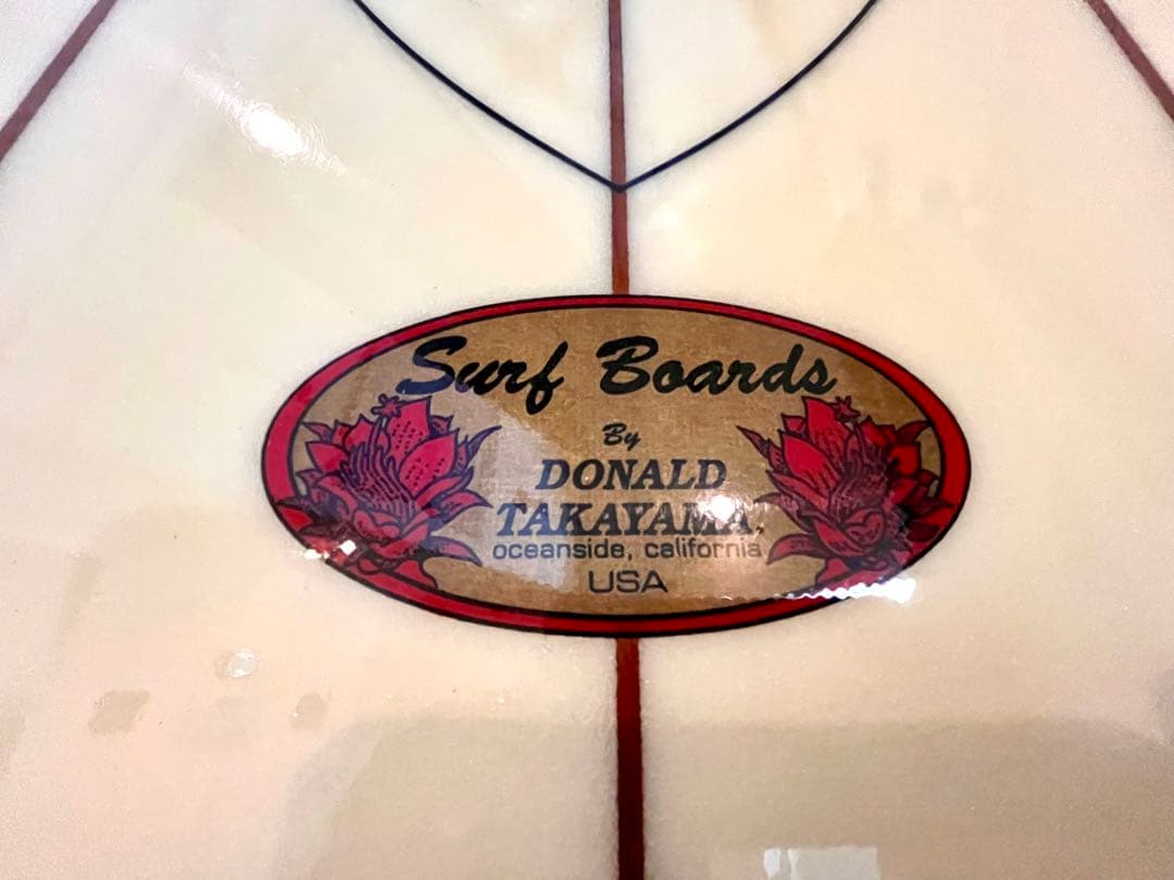 希少:ドナルド・タカヤマ本人シェイプ DT-1 ゴールドディケール　9’1″