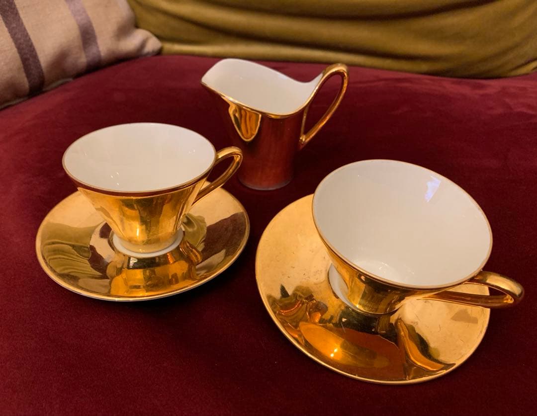 アンティーク　BAVARIA ドイツ製　カップ&ソーサー　ミルクピッチャー