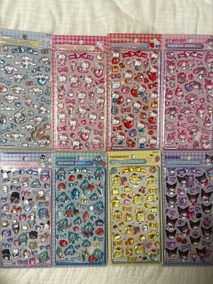 【正規品　新品未使用】サンリオボンボンドロップシール 第二弾 8枚 コンプリート
