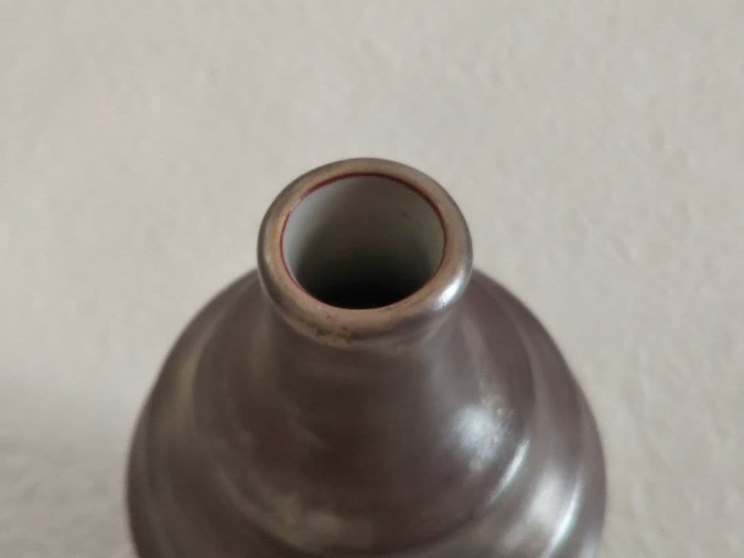 北大路魯山人　銀彩赤呉須徳利