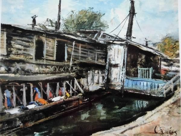 Oguiss、LAVOIR DE LA SAINE、希少画集画、新品額装付