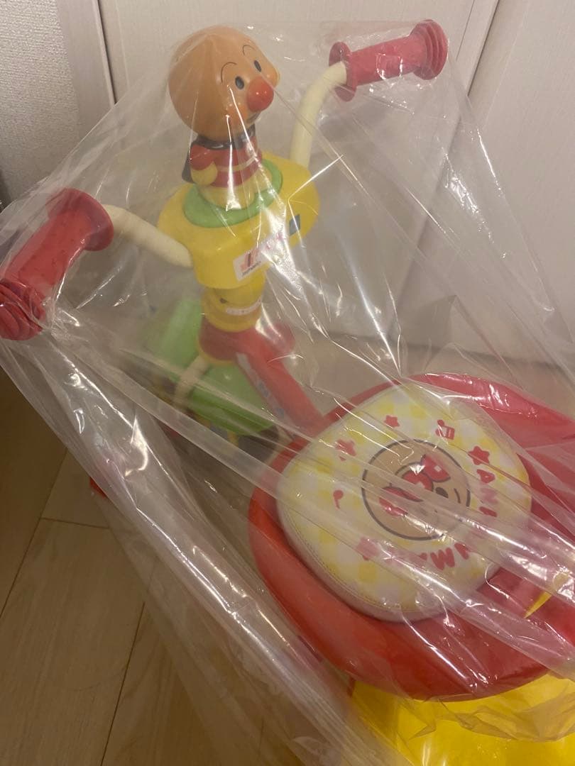 【美品】アンパンマン 三輪車 持ち手付き