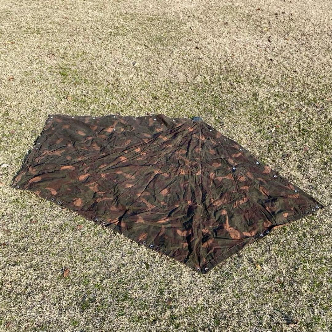 ハンガリー軍幕④　ポンチョ　２枚　ポール・ペグセット　 ワンポールテント