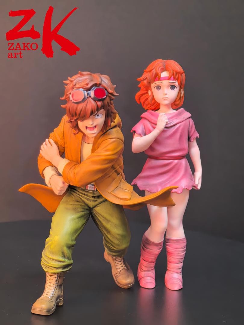 レア 北斗の拳 リン&バットセットZAKO artレジンキャスト フィギュア