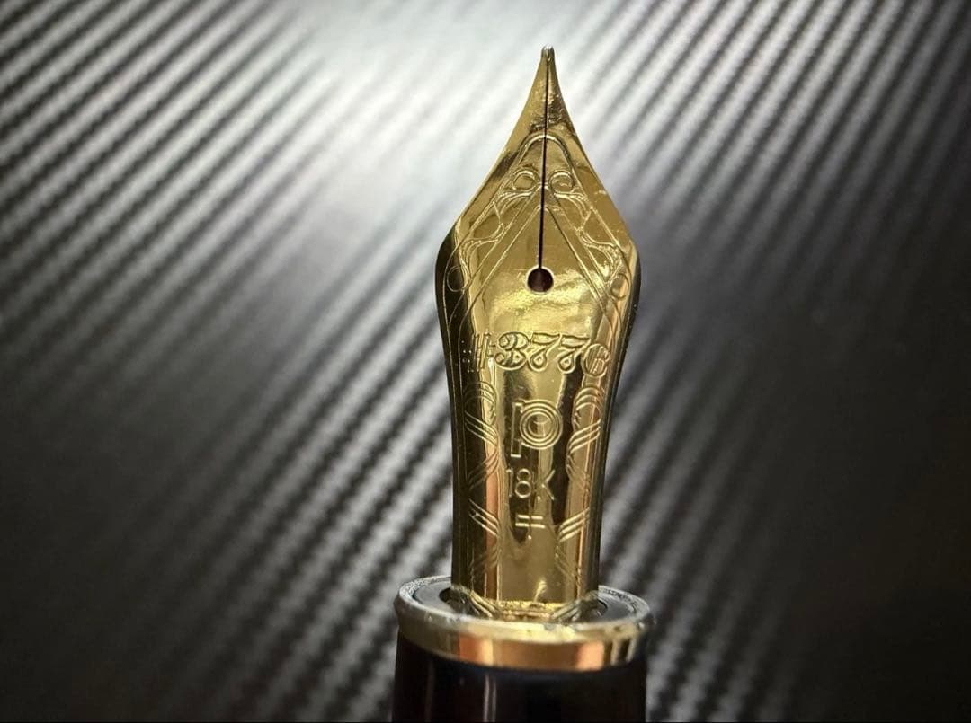 美品 プラチナ 万年筆 3776 セルロイド イシガキ M 中字