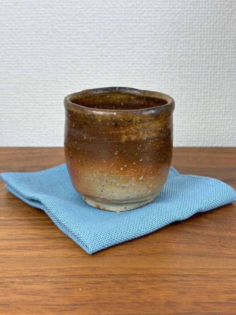 金重愫 かねしげまこと　備前酒呑 最良土ニテ 共箱 共布 栞付き