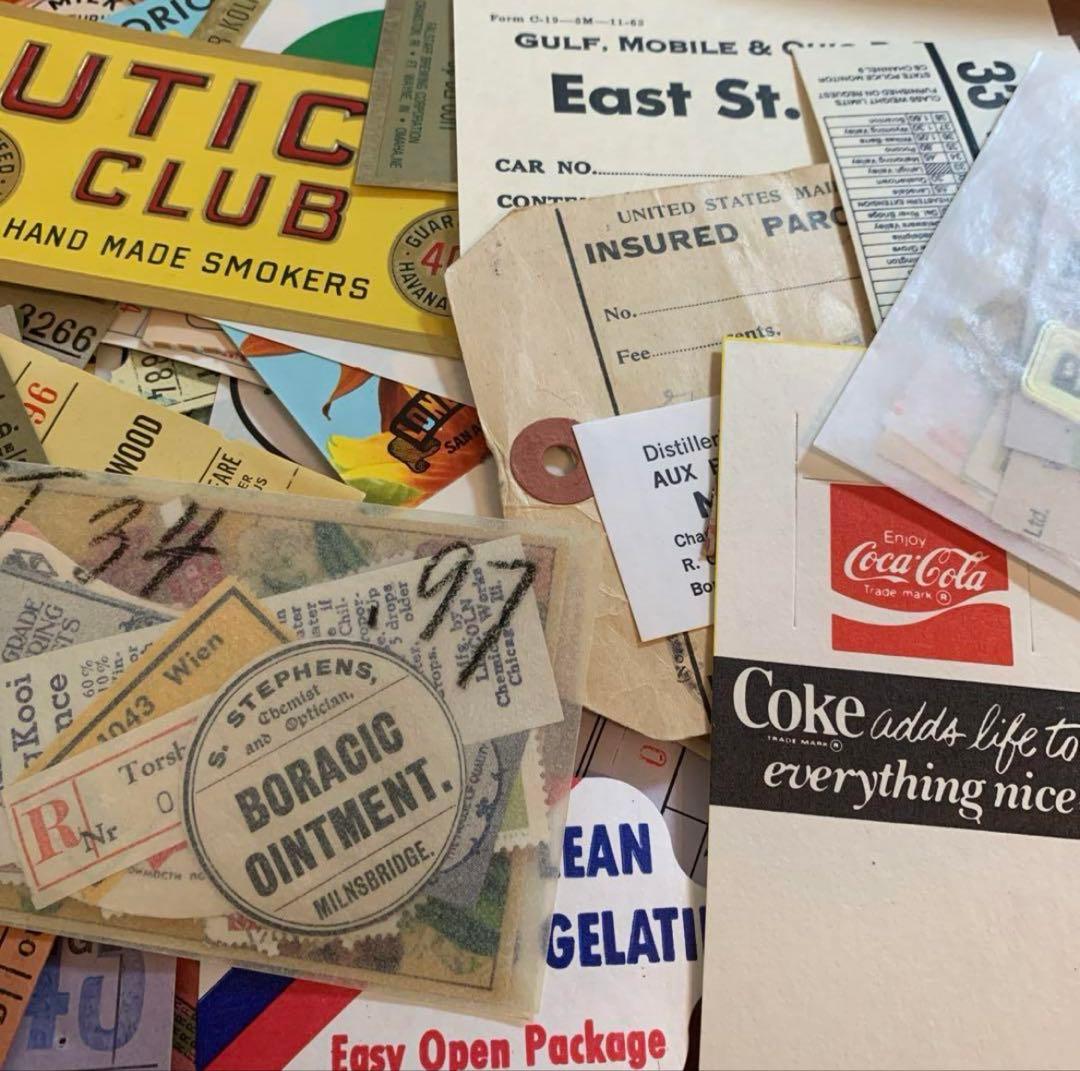 SALE！紙モノ詰め込みBOX ★60サイズ 海外 紙もの ヴィンテージ