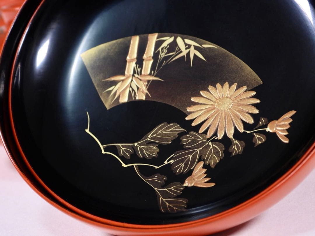 輪島塗 木製 金蒔絵 吸物椀 10客 蓋碗 漆芸 漆器