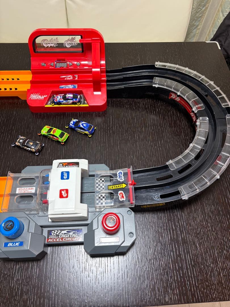 [美品] トミカ 実況サウンド！デジタルアクセルサーキット 箱説明書付 動作良好