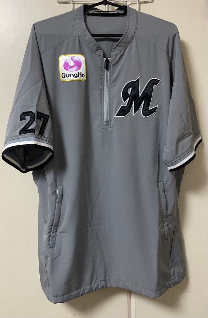 千葉ロッテマリーンズ田村選手　支給品　半袖ZIPジャケット