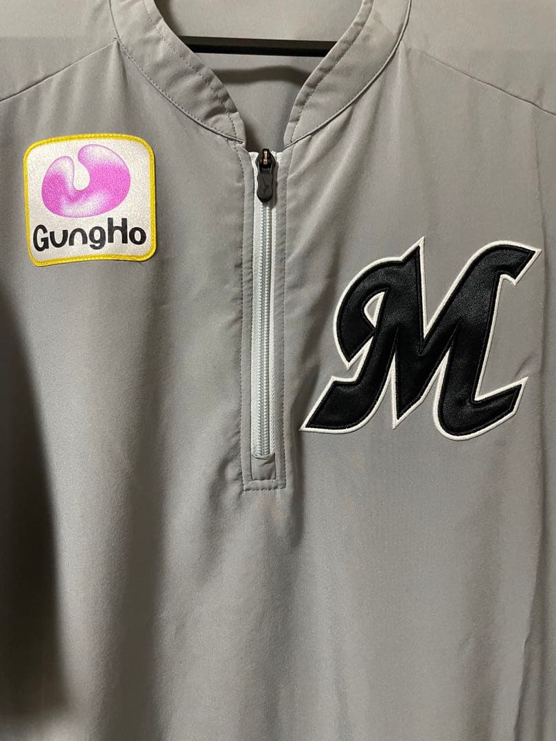 千葉ロッテマリーンズ田村選手　支給品　半袖ZIPジャケット