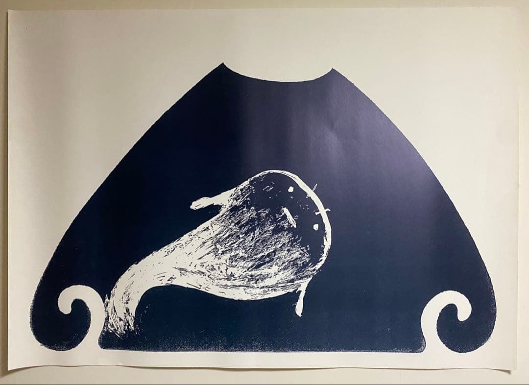 希少！仲條正義『仲條のフジのヤマイ』シリーズポスター 【くじら】