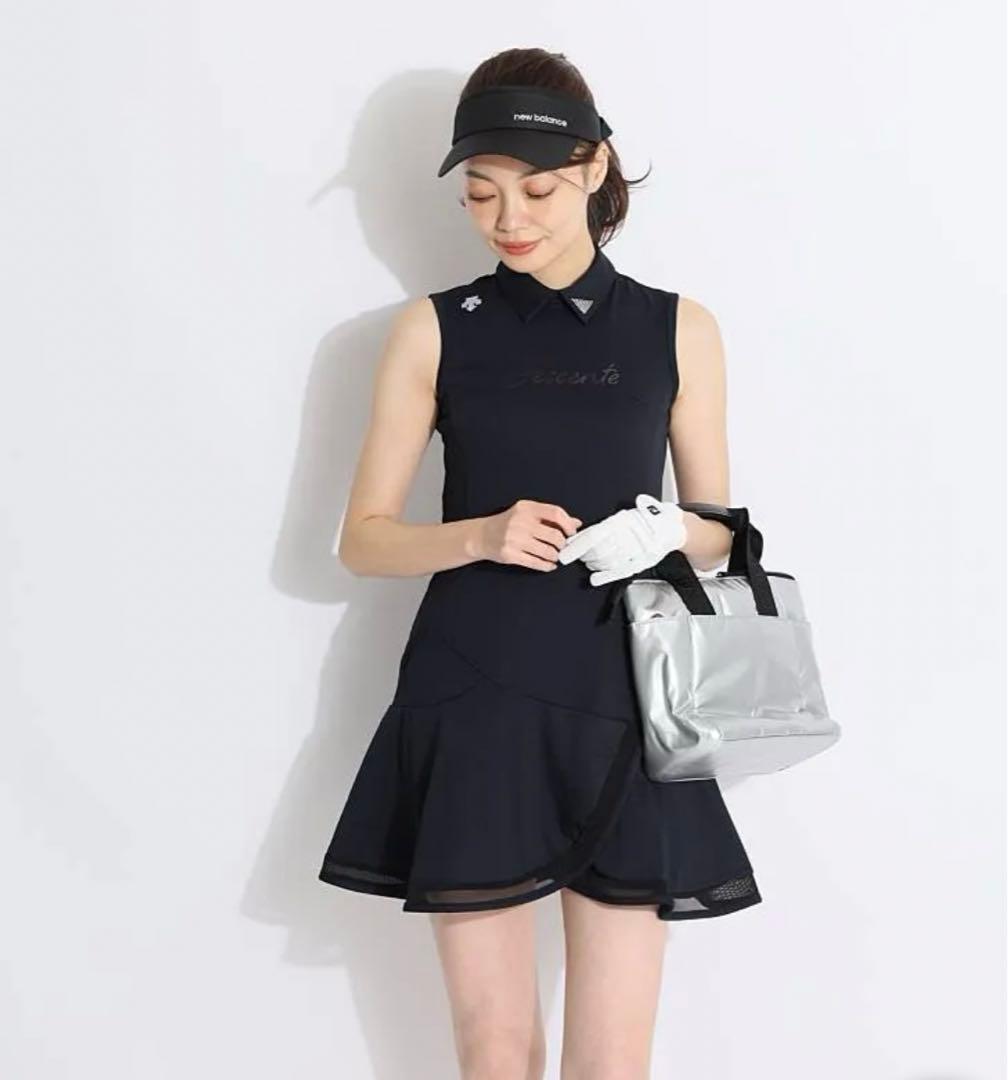 ⭐️値下げ⭐️　DESCENTE LUXE ゴルフ ワンピース S 襟付き