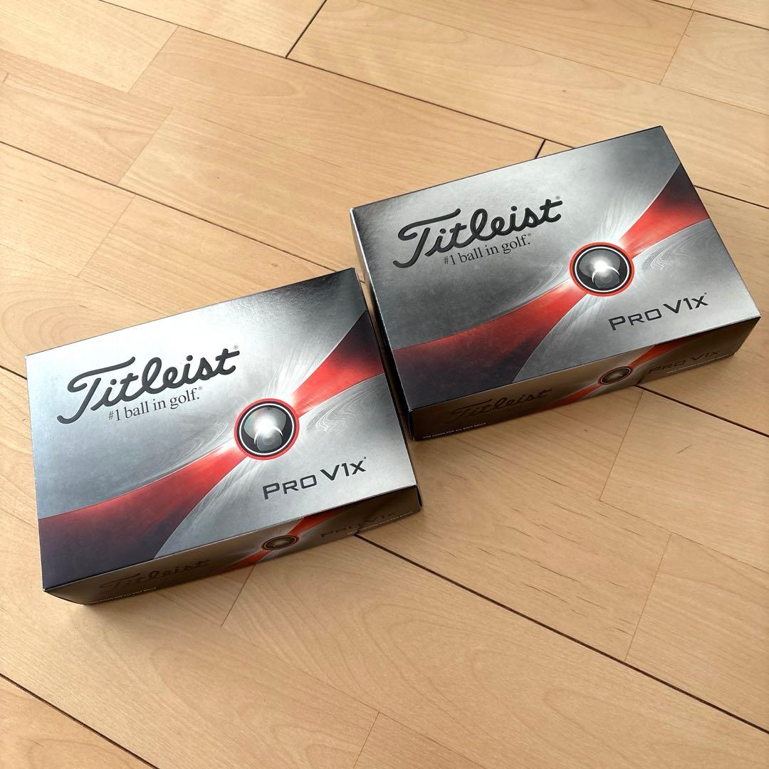タイトリスト PRO V1x ローナンバー 白 2ダース 箱入