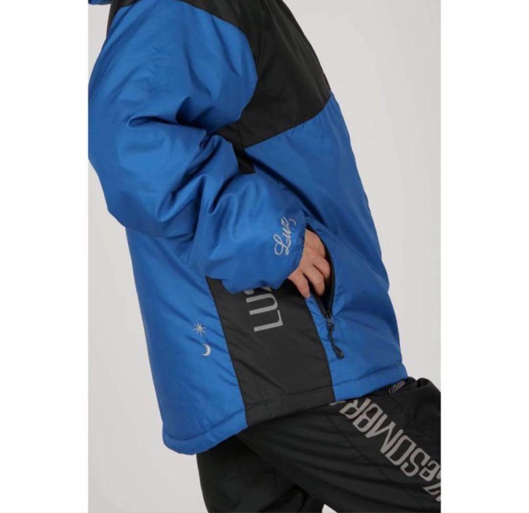 Luz フード付き ベンチコート 青黒　xl