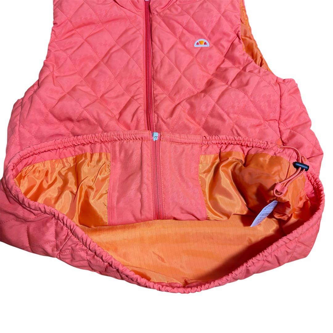 ellesseエレッセオレンジキルティングベスト Mサイズ