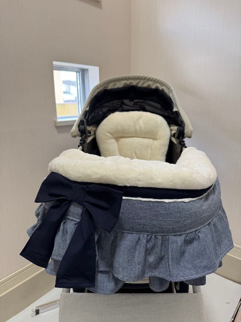 4点set リボン　コンフォーター　カートクッション　あごおき