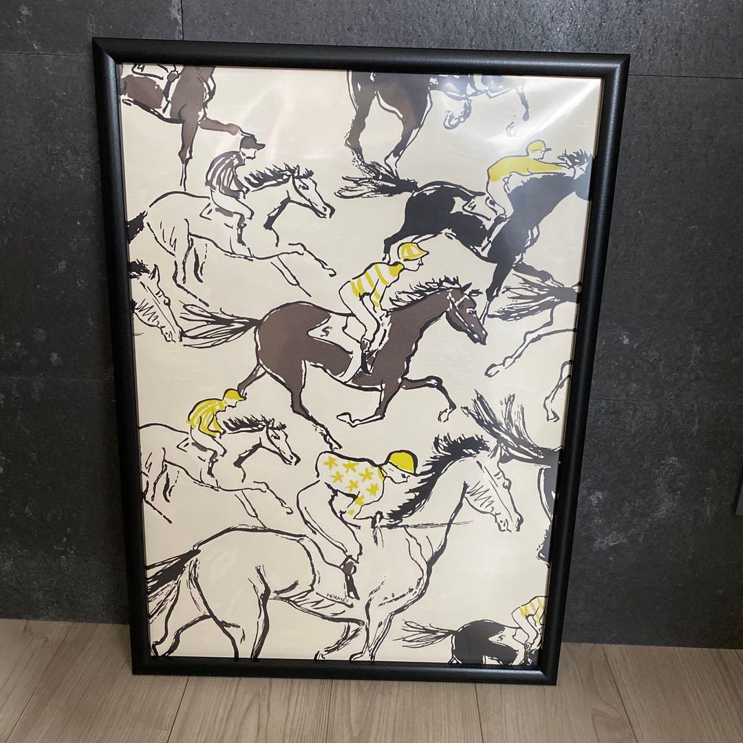 エルメス壁紙　額入り　A2サイズ