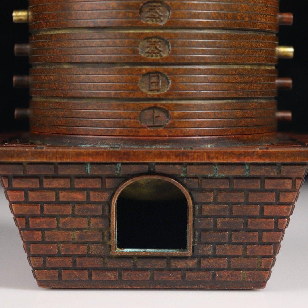 銅製 蘇工蒸蒸日上香炉 檀香沈香炉 竈台香薫炉 灰皿書斎 応接間 装飾工芸品置物