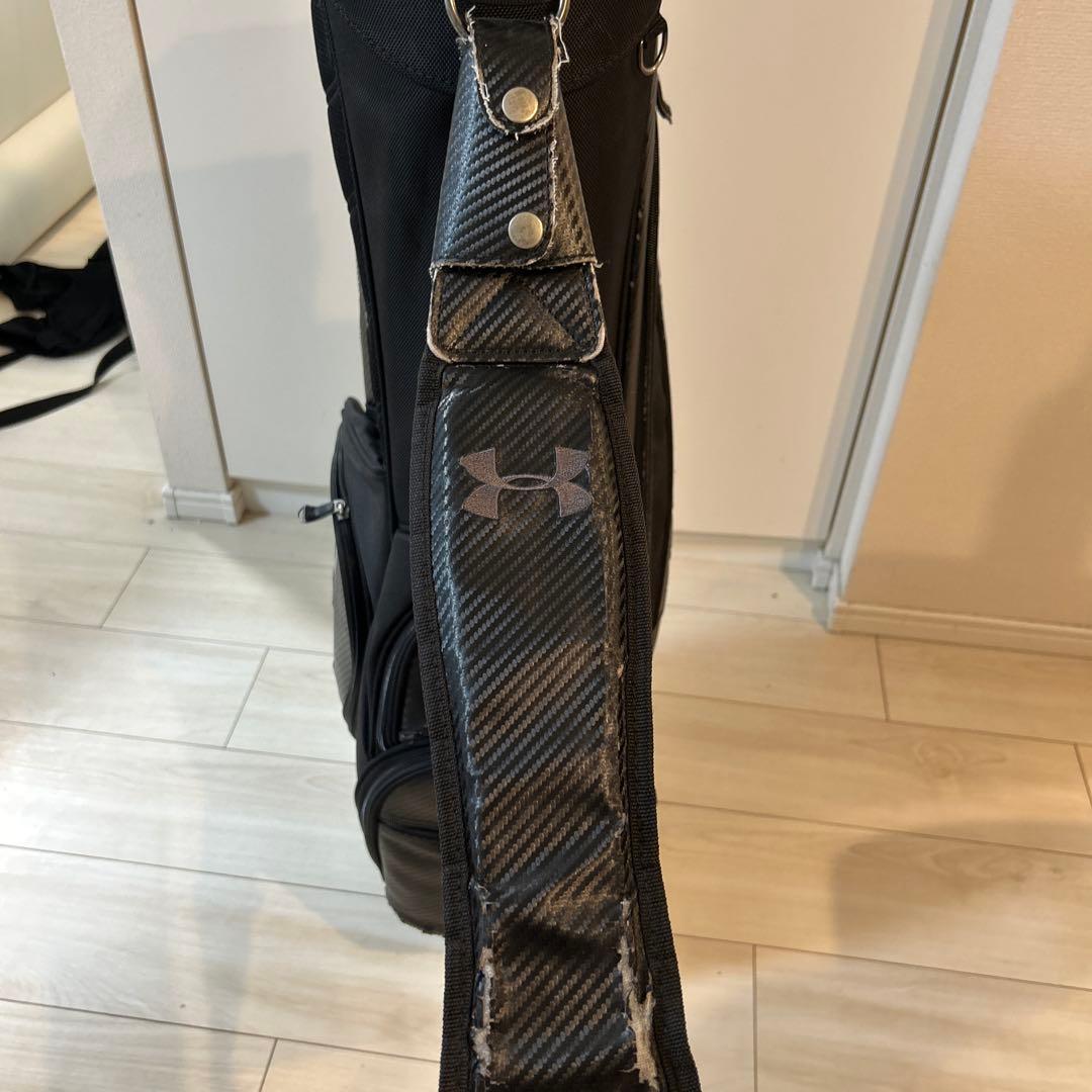 希少　UNDER ARMOUR アンダーアーマーキャディバッグ ブラック　ゴルフ
