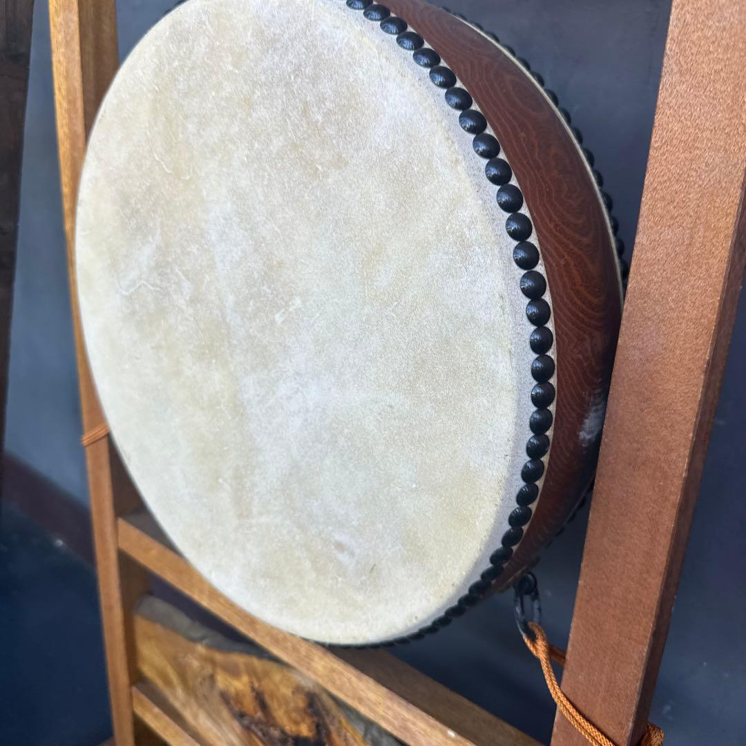 瞬間的お値下げ❗️ヴィンテージ　和太鼓 スタンド付き 直径約30cm