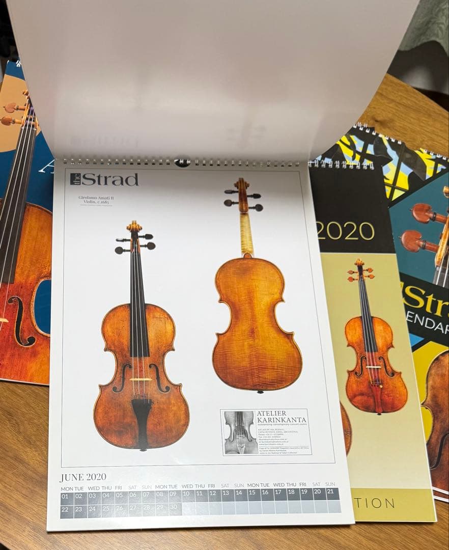 チェロ　ヴァイオリン　ヴィオラ　弦楽器　Strad カレンダー 12冊