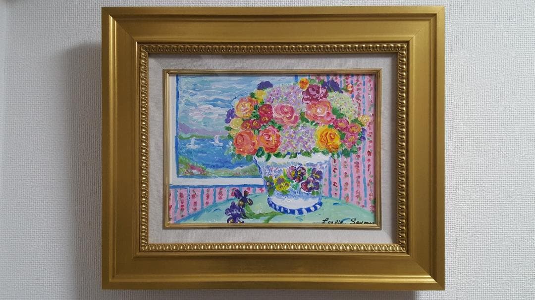 【真作】レスリーセイヤー　油彩　4号